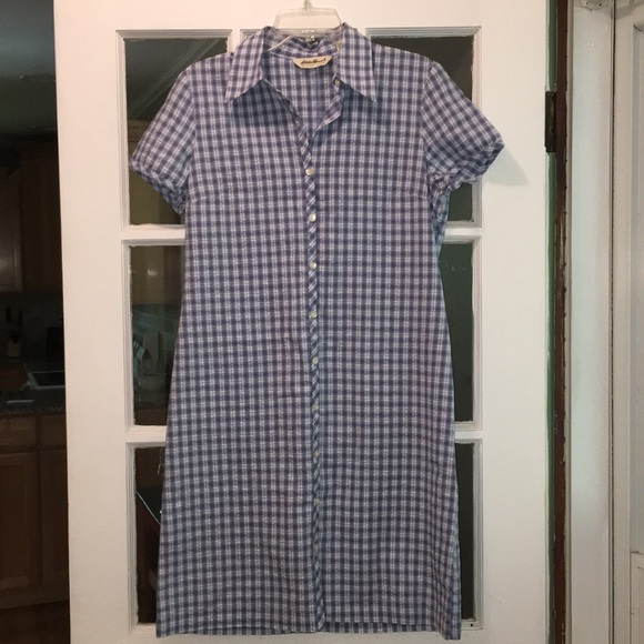 Eddie Bauer Dresses & Skirts - Eddie Bauer plaid button down shirt dress